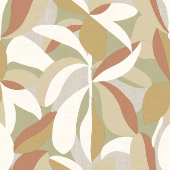 Non-woven wallpaper, colored leaves, 30105, Energie, Cristiana Masi by Parato