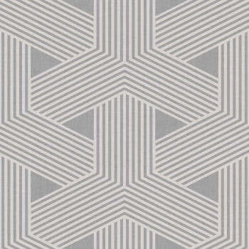 Gray non-woven wallpaper, geometric pattern, 30131, Energie, Cristiana Masi by Parato