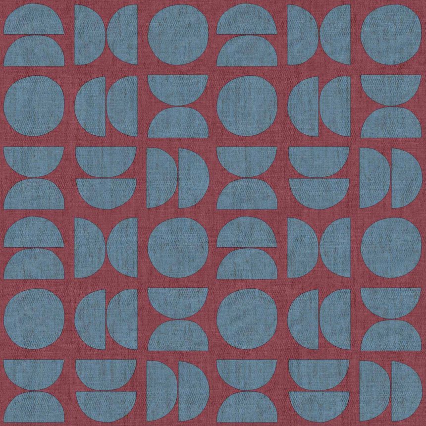 Wine red non-woven wallpaper, geometric pattern, 30154, Energie, Cristiana Masi by Parato