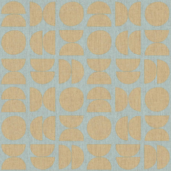 Menthol color non-woven wallpaper, geometric pattern, 30156, Energie, Cristiana Masi by Parato