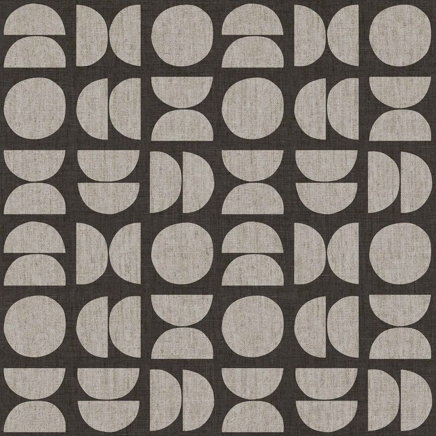 Black non-woven wallpaper, geometric pattern, 30159, Energie, Cristiana Masi by Parato