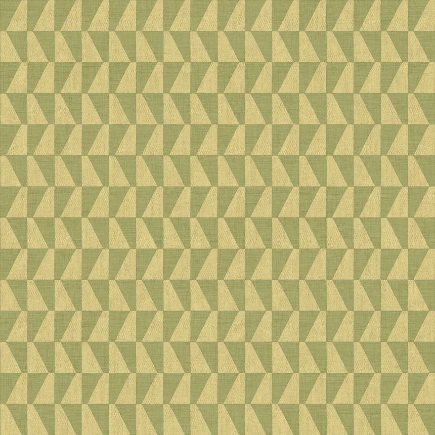 Yellow-green non-woven wallpaper, geometric pattern, 30177, Energie, Cristiana Masi by Parato