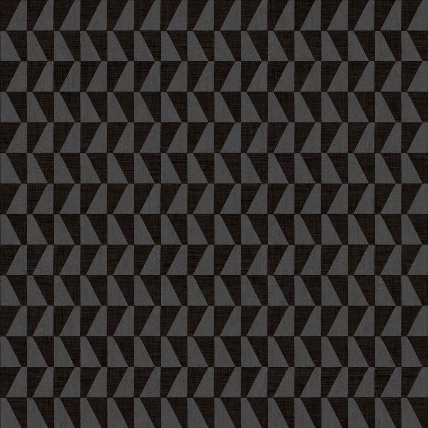 Gray-black non-woven wallpaper, geometric pattern, 30179, Energie, Cristiana Masi by Parato