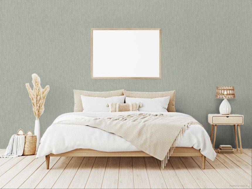 Menthol color non-woven wallpaper, fine texture, 30193, Energie, Cristiana Masi by Parato