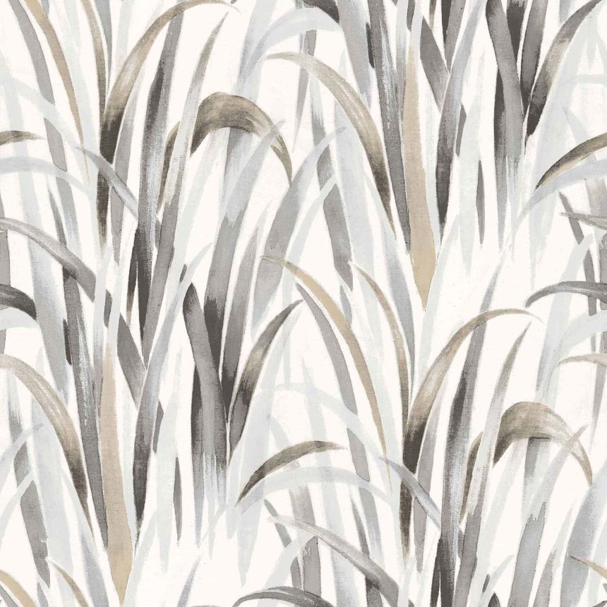 White wallpaper, leaves of grass, 26401, Thai, Cristiana Masi by Parato