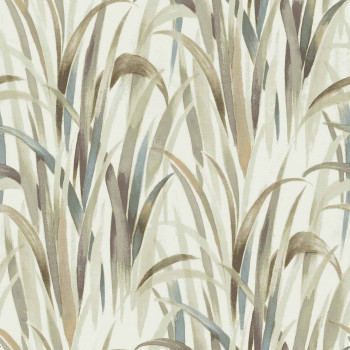 Beige-green wallpaper, leaves of grass, 26405, Thai, Cristiana Masi by Parato