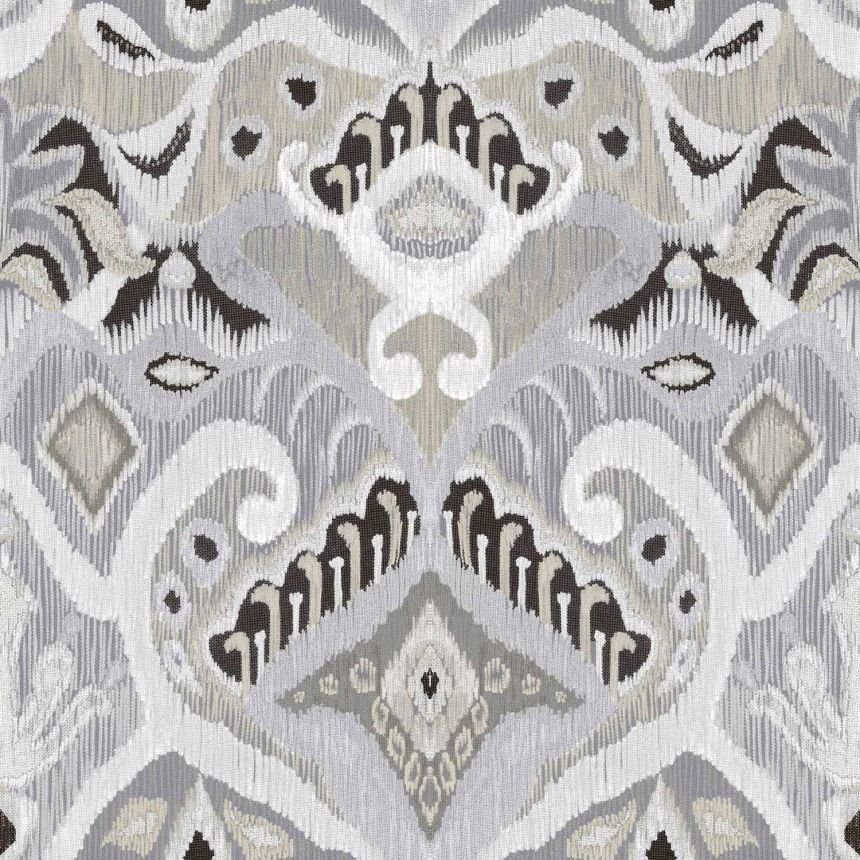 Gray wallpaper with ornaments, ethno pattern, 26421, Thai, Cristiana Masi by Parato