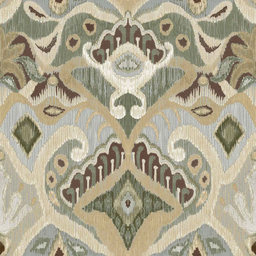 Green wallpaper with ornaments, ethno pattern,  26425, Thai, Cristiana Masi by Parato