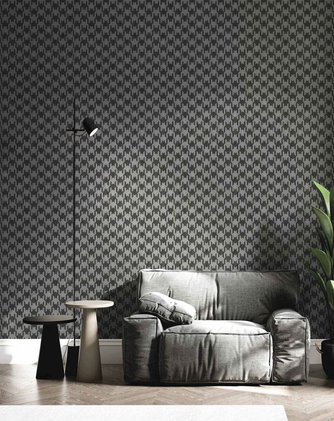 Gray wallpaper, rooster footprint, 26441, Thai, Cristiana Masi by Parato