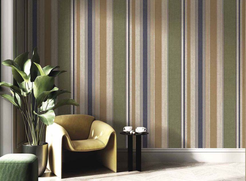 Non-woven wallpaper with colorful stripes, 26453, Thai, Cristiana Masi by Parato