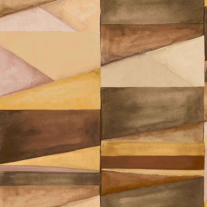 Geometric wallpaper, brown, SO27032, Soleado, Decoprint