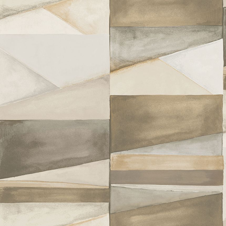 Geometric wallpaper,  beige, grey, SO27033, Soleado, Decoprint