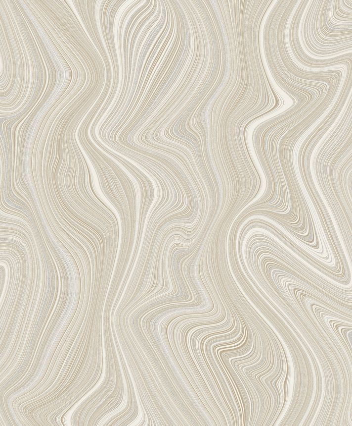 Non-woven wallpaper, lines, grey-beige, SO27053, Soleado, Decoprint