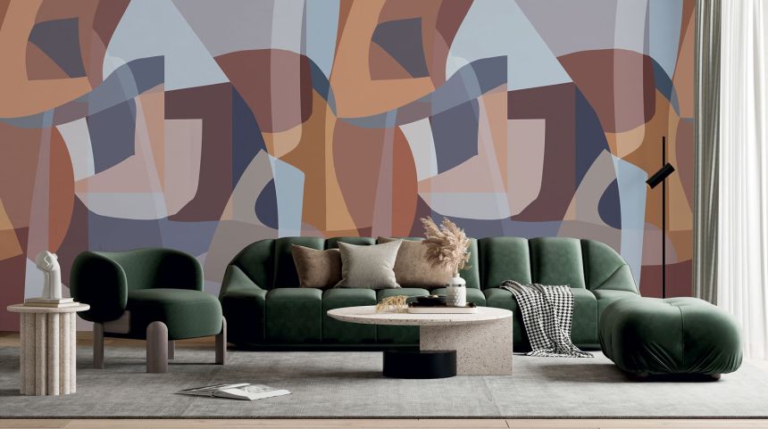 Geometric non-woven wall mural, grey, SOD27094, Soleado, Decoprint