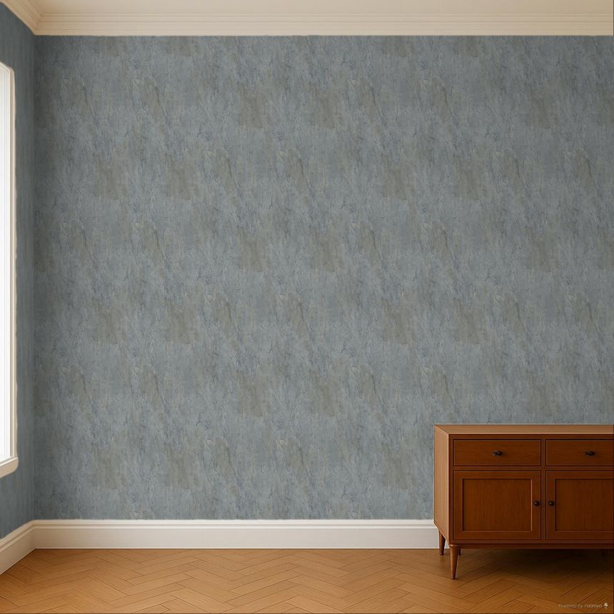 Non-woven wallpaper, blue-grey, concrete, stucco, RE25132, Reflect, Shades of Colour, Decoprint