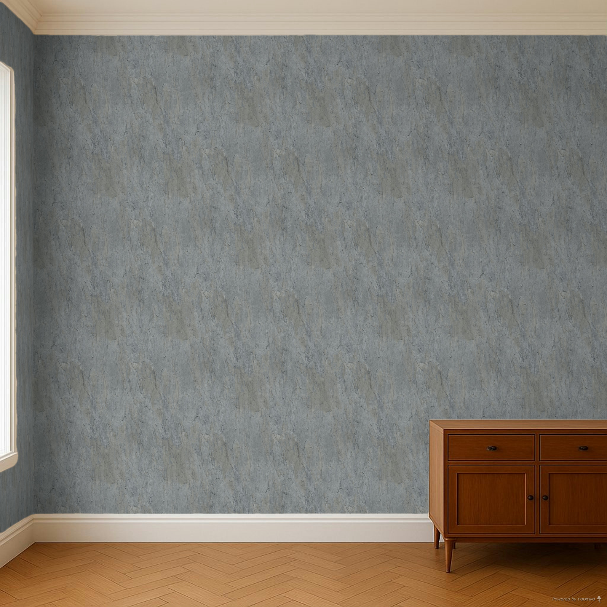 Non-woven wallpaper, blue-grey, concrete, stucco, RE25132, Reflect, Shades of Colour, Decoprint