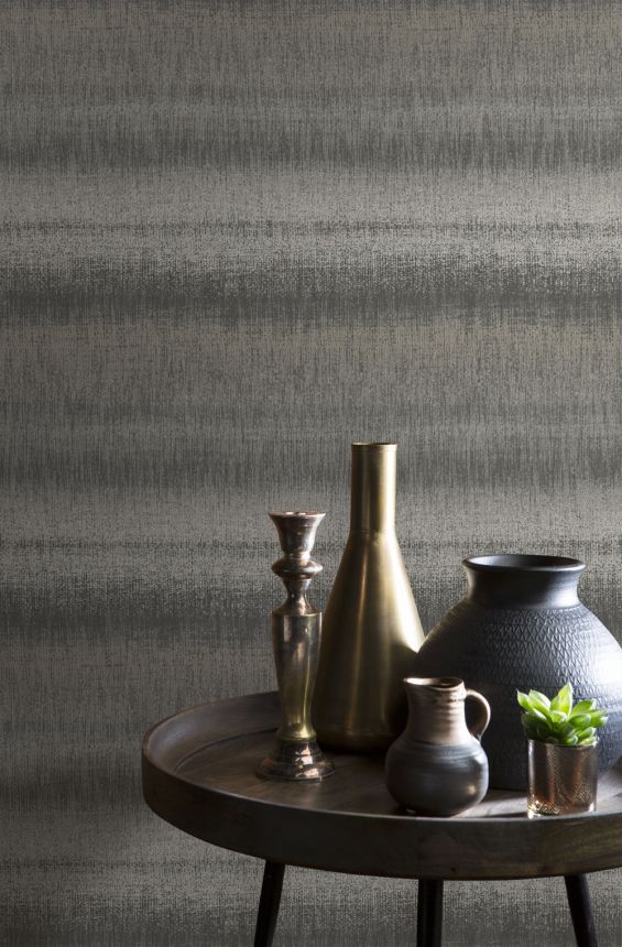 Gray-brown non-woven wallpaper, stripes, RE25145, Reflect, Decoprint