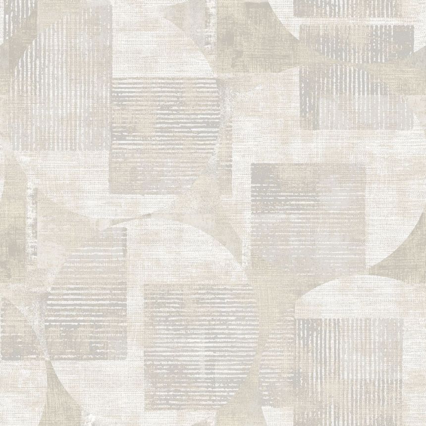 Gray-beige geometric pattern wallpaper, RE25160, Reflect, Decoprint