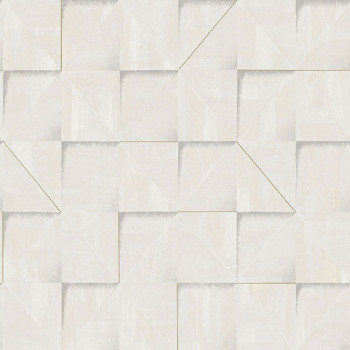 Gray geometric non-woven 3D wallpaper, RE25170, Reflect, Decoprint