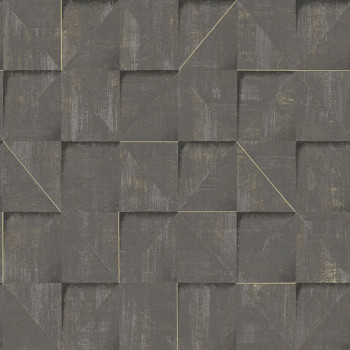 Brown geometric 3D wallpaper, RE25173, Reflect, Decoprint