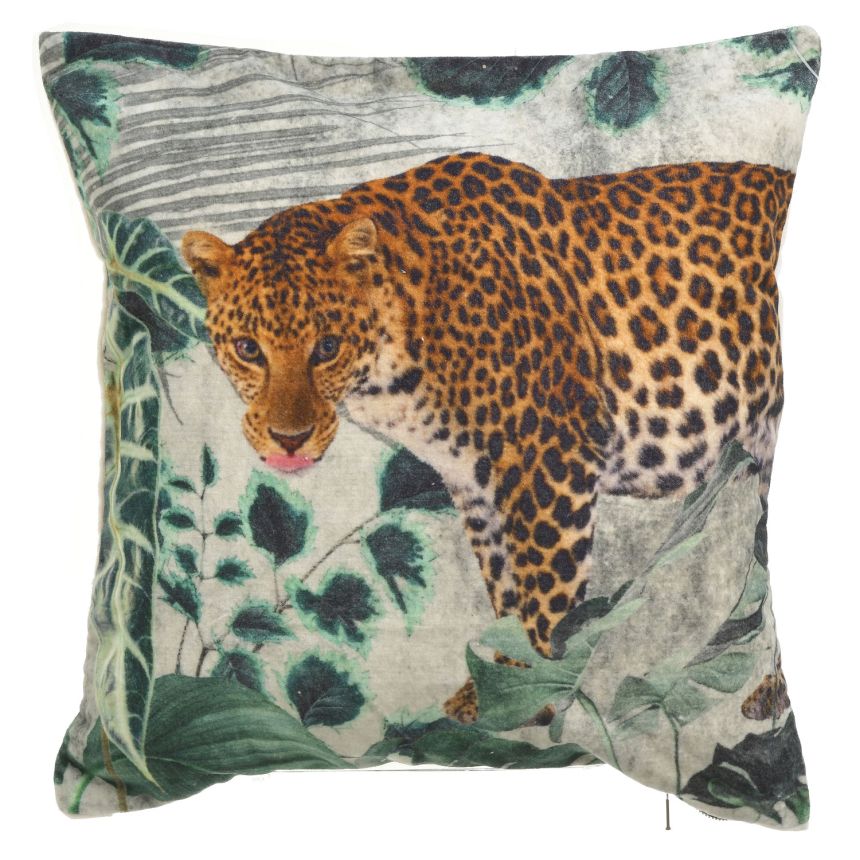 Cushion with leopard, 3-40-382-0007, In Art