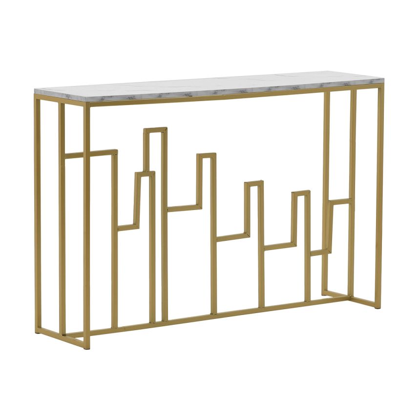 Gold/white console table, 3-50-092-0139, InArt