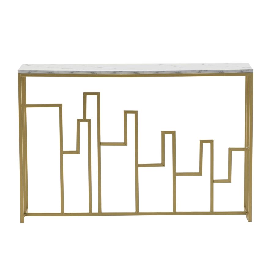 Gold/white console table, 3-50-092-0139, InArt