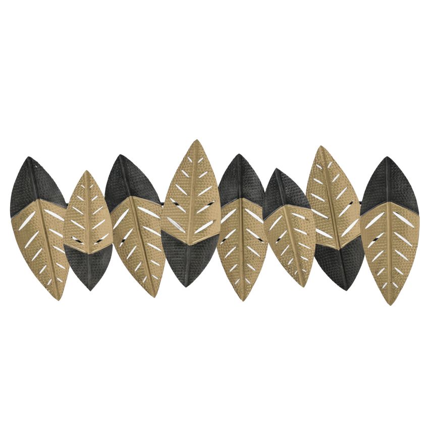 Metal wall decoration with leaves, 3-70-712-0022, InArt