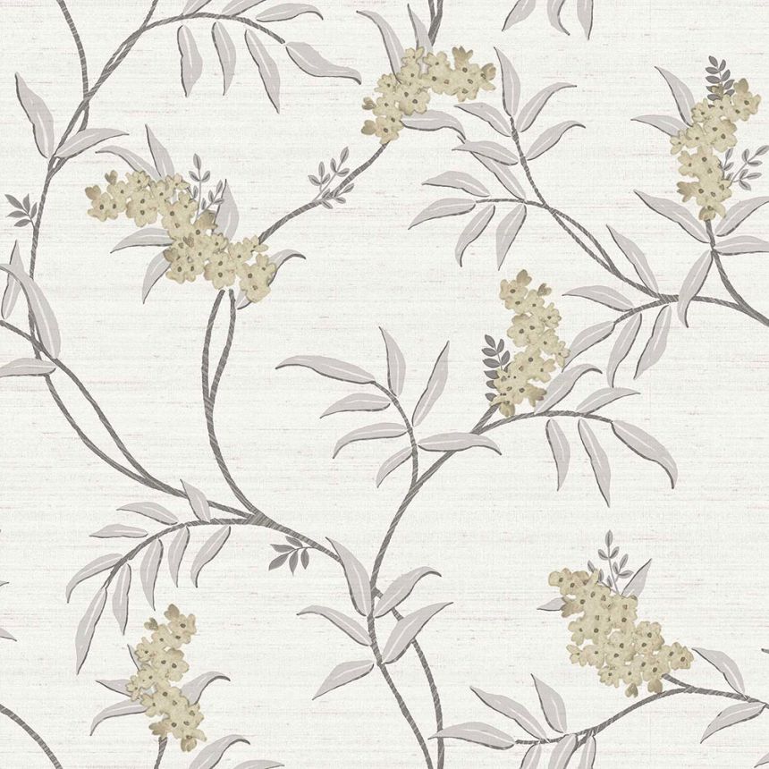 Cream wallpaper with blossoming branches, 33301, Tradizioni, Cristiana Masi by Parato