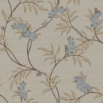 Sand color wallpaper with blossoming branches, 33303, Tradizioni, Cristiana Masi by Parato