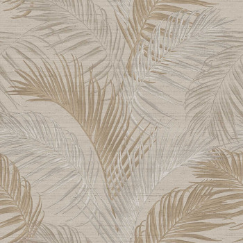 Luxury sand color wallpaper with palm leaves, 33314, Tradizioni, Cristiana Masi by Parato