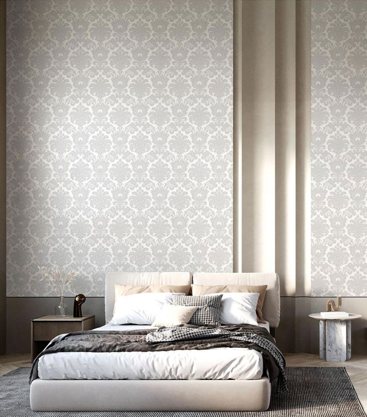 Cream non-woven baroque wallpaper, 33320, Tradizioni, Cristiana Masi by Parato