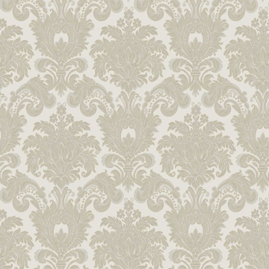 Sand color non-woven baroque wallpaper, 33323, Tradizioni, Cristiana Masi by Parato