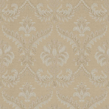 Beige-gold non-woven baroque wallpaper, 33333, Tradizioni, Cristiana Masi by Parato