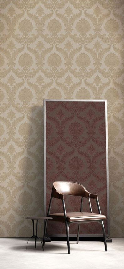 Green non-woven baroque wallpaper, 33335, Tradizioni, Cristiana Masi by Parato