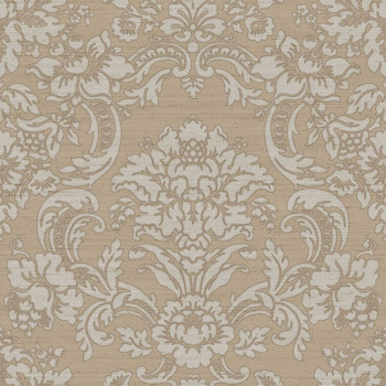 Beige non-woven baroque wallpaper, 33344, Tradizioni, Cristiana Masi by Parato