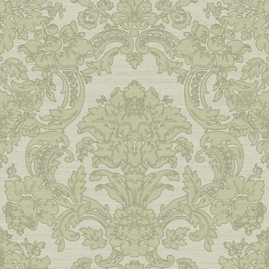 Green non-woven baroque wallpaper, 33345, Tradizioni, Cristiana Masi by Parato