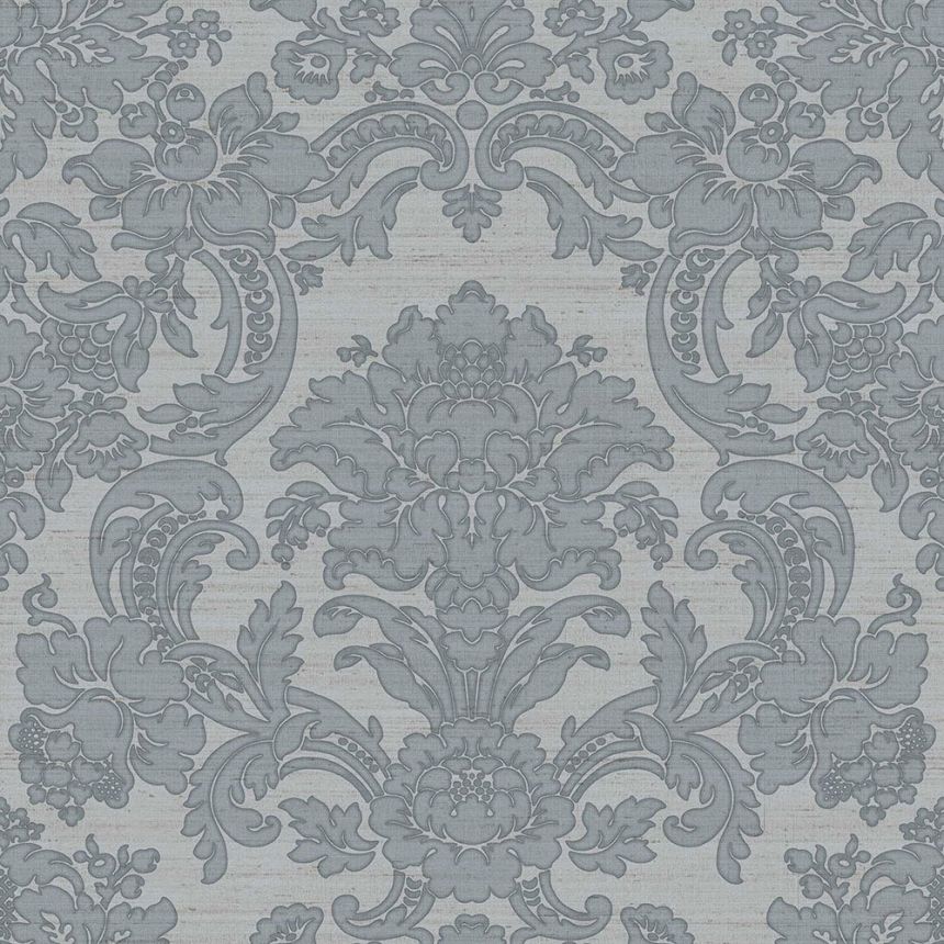 Gray-blue non-woven baroque wallpaper, 33346, Tradizioni, Cristiana Masi by Parato