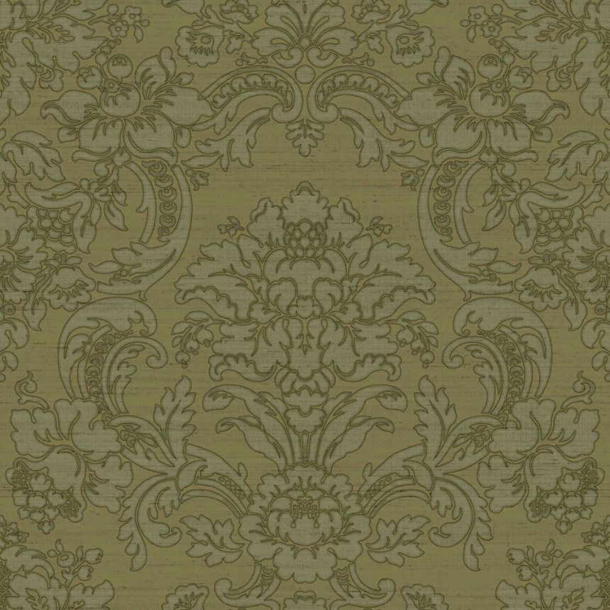 Green non-woven baroque wallpaper, 33347, Tradizioni, Cristiana Masi by Parato