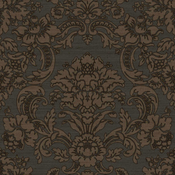 Brown non-woven baroque wallpaper, 33349, Tradizioni, Cristiana Masi by Parato