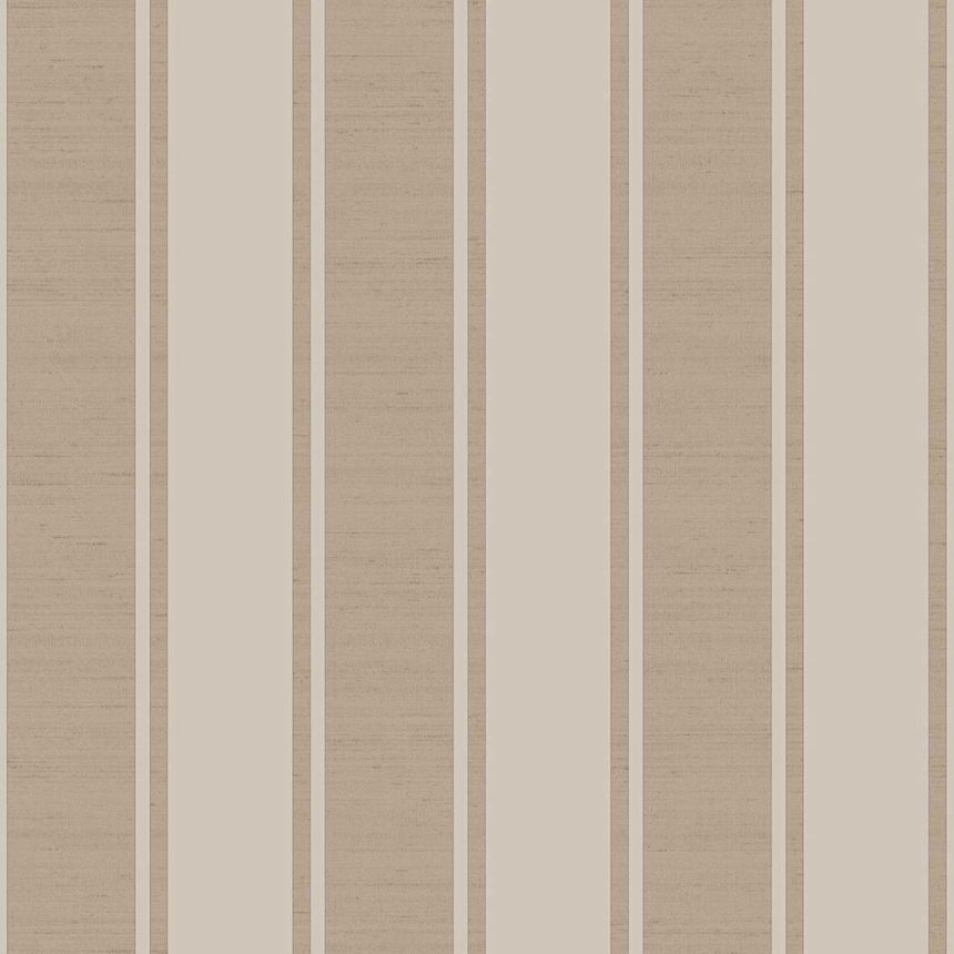 Brown-cream non-woven striped wallpaper, 33364, Tradizioni, Cristiana Masi by Parato