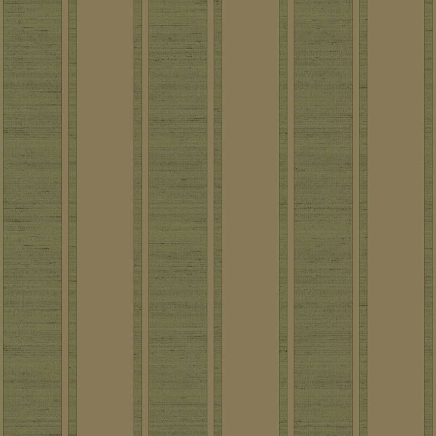 Green non-woven striped wallpaper, 33365, Tradizioni, Cristiana Masi by Parato