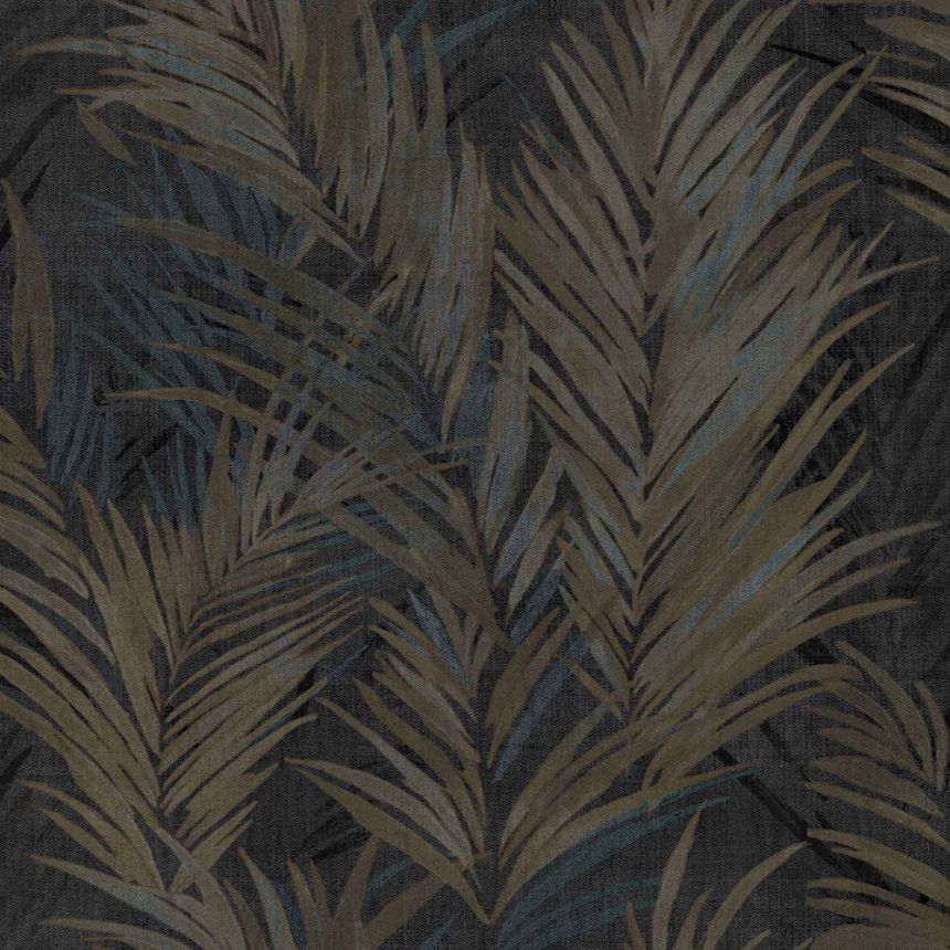 Black wallpaper branches, leaves 43819, Terra, Cristiana Masi by Parato