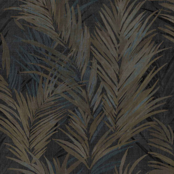 Black wallpaper branches, leaves 43819, Terra, Cristiana Masi by Parato