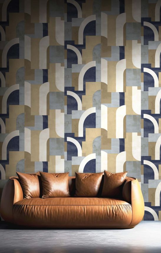 Non-woven geometric wallpaper, 43829, Terra, Cristiana Masi by Parato