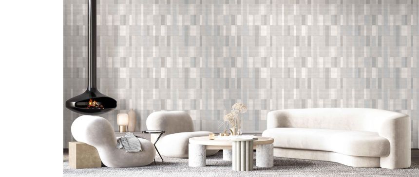 Beige eometric wallpaper, 43833, Terra, Cristiana Masi by Parato