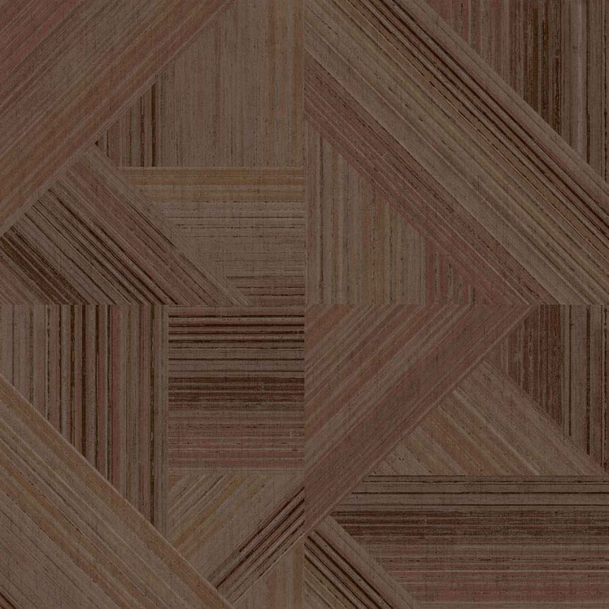 Terracotta colour geometric wallpaper, 43848, Terra, Cristiana Masi by Parato