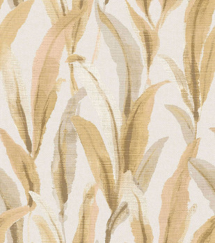 Non-woven wallpaper, leaves, beige, 39002, Arché, Cristiana Masi by Parato