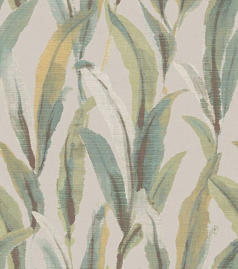 Non-woven wallpaper, leaves, grey-green, 39005, Arché, Cristiana Masi by Parato