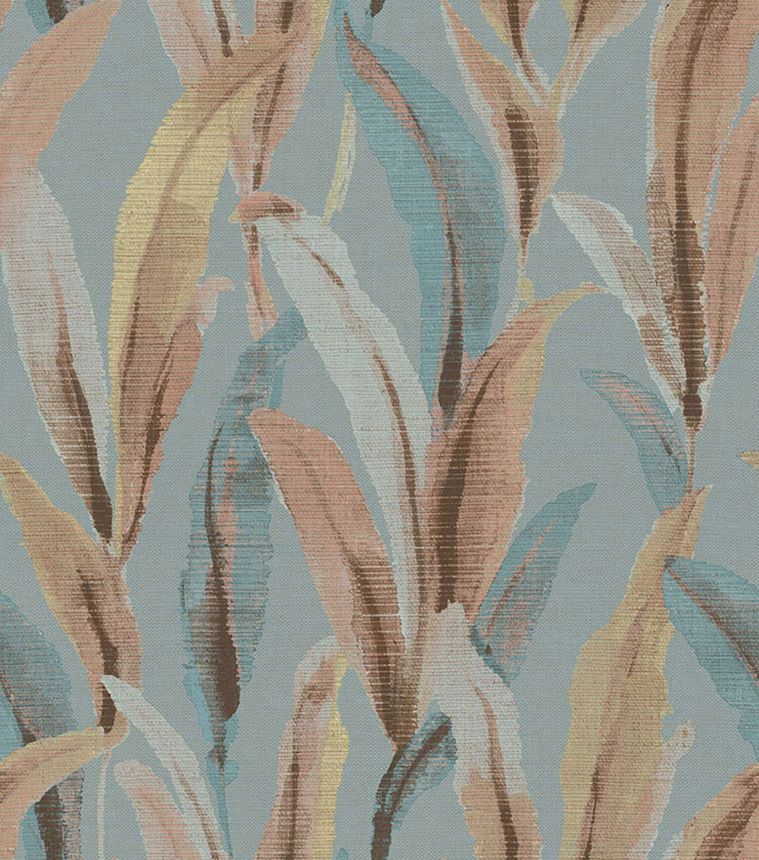 Non-woven wallpaper, leaves, blue, 39006, Arché, Cristiana Masi by Parato